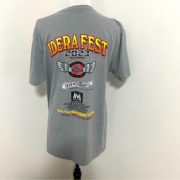 2023 Idera Fest T-Shirt RT 360 Reo Speedwagon “Ridin The Storm Out” Large EUC - Picture 3 of 6
